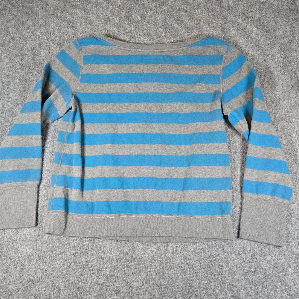 American Eagle Outfitters Striped Sweatshirt Blue Gray Yellow Logo‎ XL TG - Picture 9 of 12